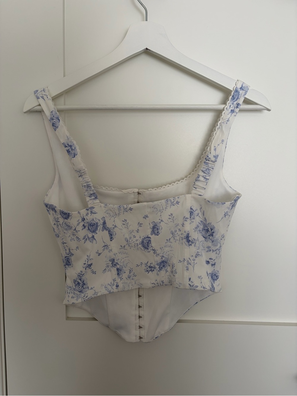 Garage Cream Tank Top with Blue Floral Print - Picture 2 of 4